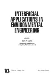 Tapa de Interfacial applications in environmental engineering