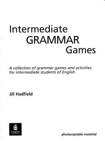 Tapa de Intermediate Grammar Games (Games & Activities Series)