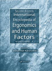 Tapa de International encyclopedia of ergonomics and human factors