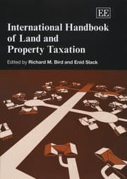 Tapa de INTERNATIONAL HANDBOOK OF LAND AND PROPERTY TAXATION; ED. BY RICHARD M. BIRD