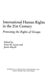 Tapa de International human rights in the 21st century