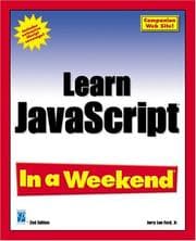 Tapa de Learn JavaScript In a Weekend, Second Edition (In a Weekend)