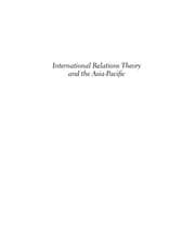 Tapa de International relations theory and the Asia-Pacific