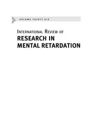Tapa de International review of research in mental retardation