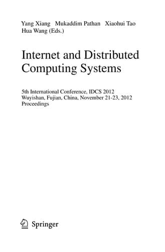 Tapa de Internet and Distributed Computing Systems