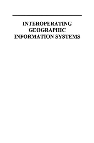 Tapa de Interoperating Geographic Information Systems