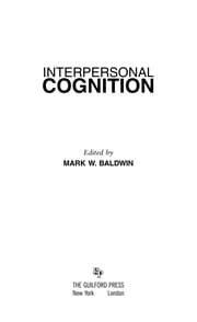Tapa de Interpersonal cognition