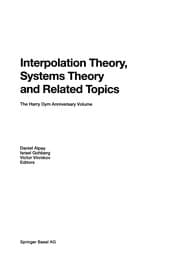 Tapa de Interpolation Theory, Systems Theory and Related Topics