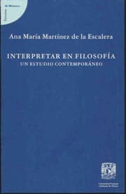 Tapa de Interpretar en filosofía