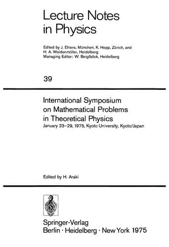Tapa de International Symposium on Mathematical Problems in Theoretical Physics