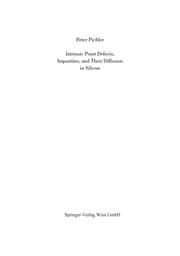 Tapa de Intrinsic Point Defects, Impurities, and Their Diffusion in Silicon