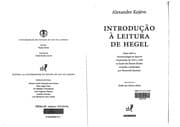 Tapa de Introdução à leitura de Hegel