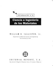Tapa de Introducción a la ciencia e ingeniería de los materiales