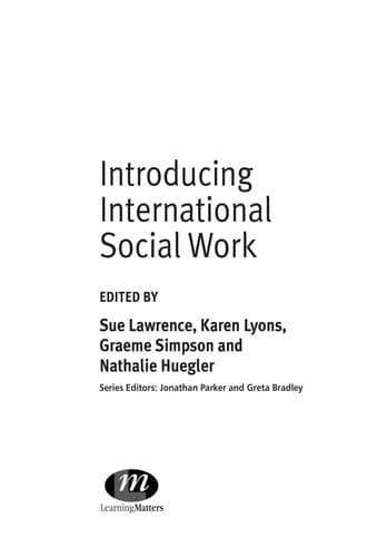 Tapa de Introducing International Social Work