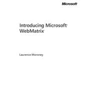 Tapa de Introducing Microsoft WebMatrix