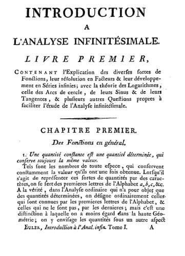 Tapa de Introduction à l'analyse infinitésimale
