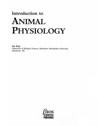 Tapa de Introduction to animal physiology