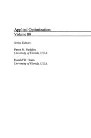 Tapa de Introduction to Applied Optimization