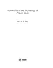 Tapa de Introduction to the archaeology of ancient Egypt