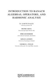 Tapa de Introduction to Banach algebras, operators, and harmonic analysis