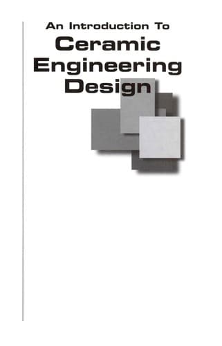 Tapa de An introduction to ceramic engineering design
