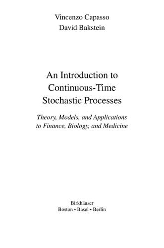 Tapa de An introduction to continuous-time stochastic processes