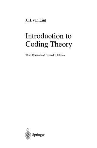 Tapa de Introduction to Coding Theory