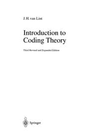 Tapa de Introduction to Coding Theory