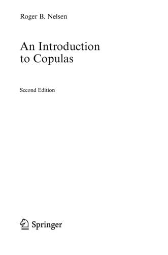 Tapa de An introduction to copulas