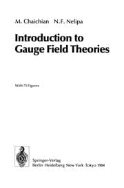 Tapa de Introduction to Gauge Field Theories