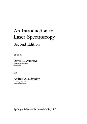 Tapa de An Introduction to Laser Spectroscopy