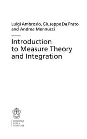 Tapa de Introduction to Measure Theory and Integration
