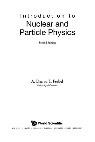 Tapa de Introduction to nuclear and particle physics