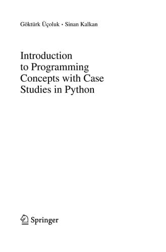 Tapa de Introduction to Programming Concepts with Case Studies in Python