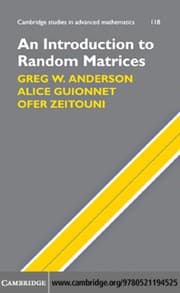 Tapa de An introduction to random matrices
