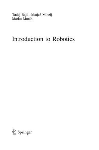 Tapa de Introduction to Robotics