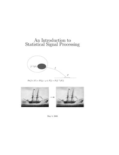 Tapa de An introduction to statistical signal processing