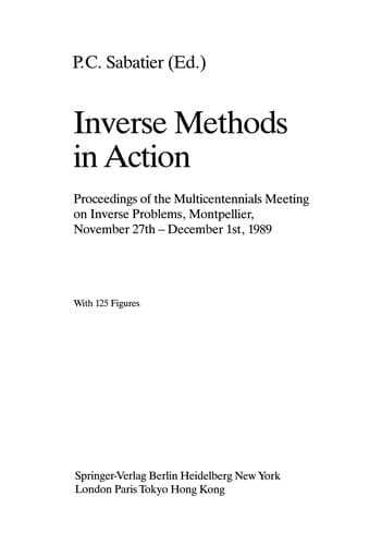 Tapa de Inverse Methods in Action