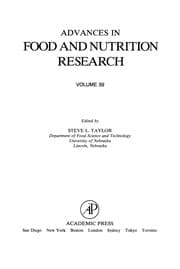 Tapa de Advances in Food and Nutrition Research, 39