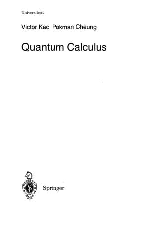 Tapa de Quantum calculus