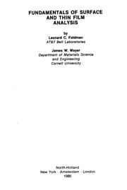 Tapa de Fundamentals of surface and thin film analysis