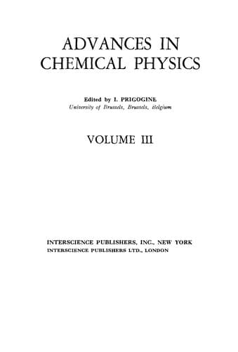 Tapa de Advances in chemical physics