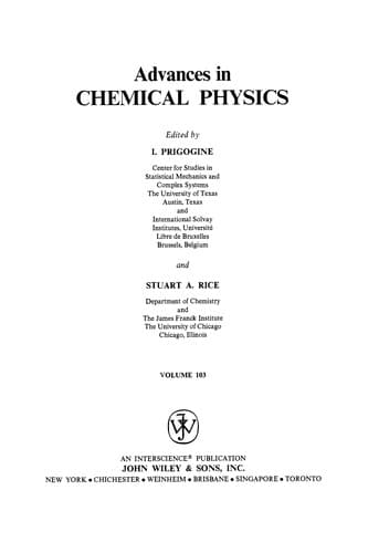 Tapa de Advances in Chemical Physics