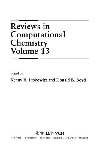 Tapa de Reviews in computational chemistry