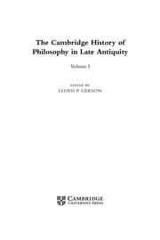 Tapa de The Cambridge history of philosophy in late antiquity