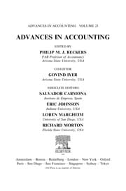 Tapa de Advances in accounting