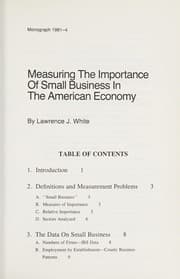 Tapa de Measuring the importance of small business in the American economy