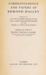 Tapa de Correspondence and papers of Edmond Halley