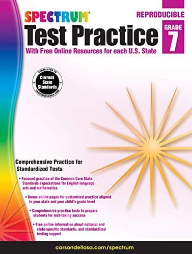 Tapa de Spectrum Test Practice Workbook, Grade 7