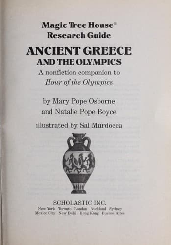 Tapa de Magic Tree House Research Guide Ancient Greece and the Olympics